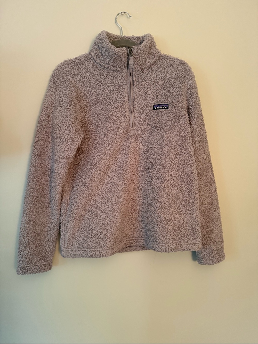 Patagonia Women's Half-Zip Teddy Fleece Pullover - Light grey